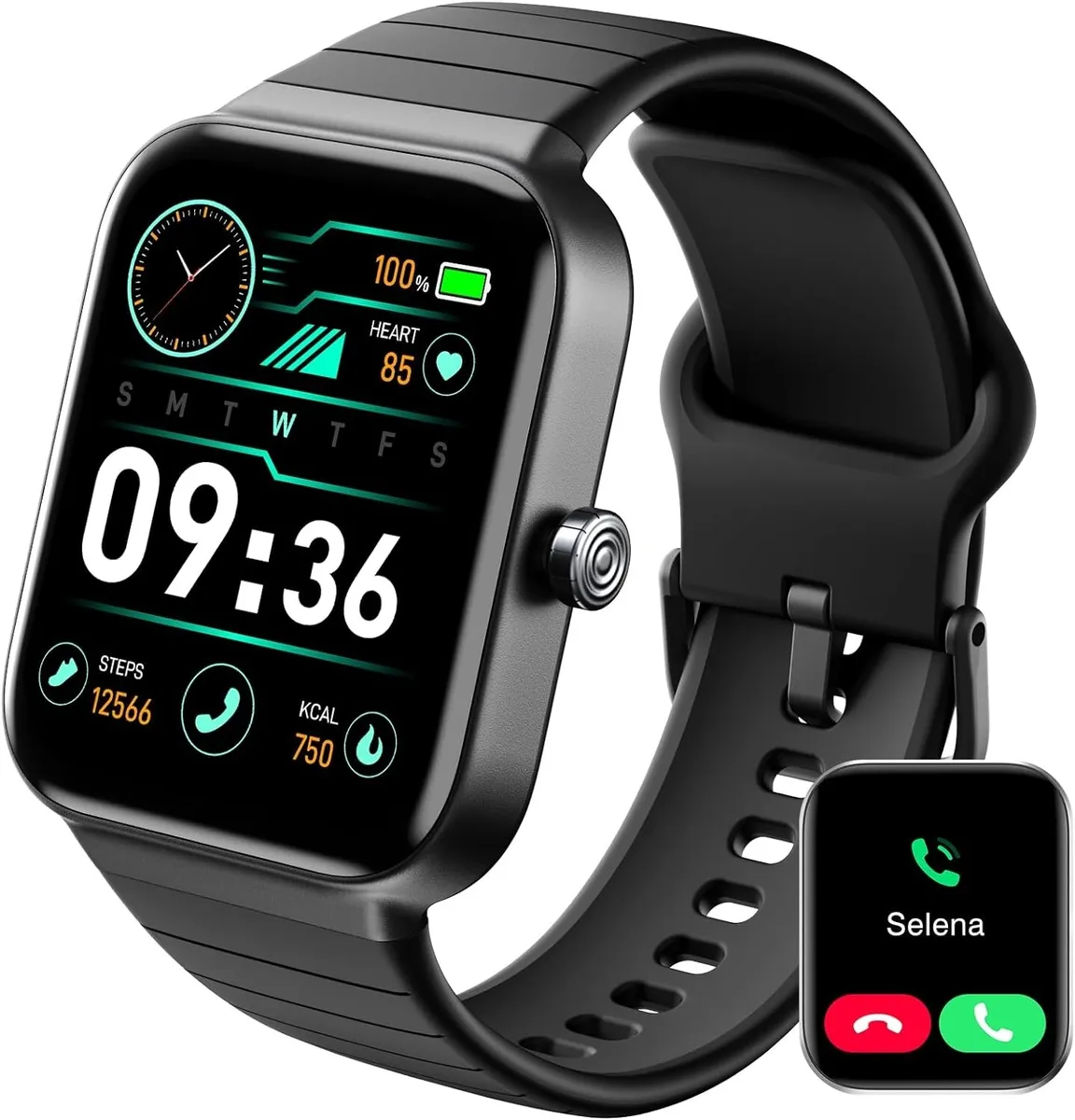 Quican 1,8 Orologio Smartwatch con Risposta Chiamate e Whatsapp con Alexa  per i