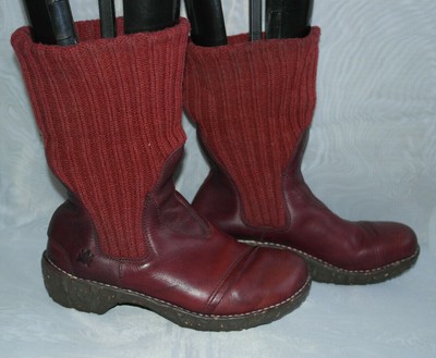 Women's Shoes wb1871 Clothing, Shoes & Accessories Confident El Naturalista Womens Red Pull On Leather/txtile Ankle Bootssz:5/38