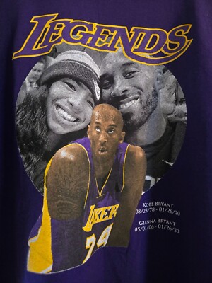 RIP Kobe Bryant & Gianna Bryant Tribute Tee  Men's 2XL