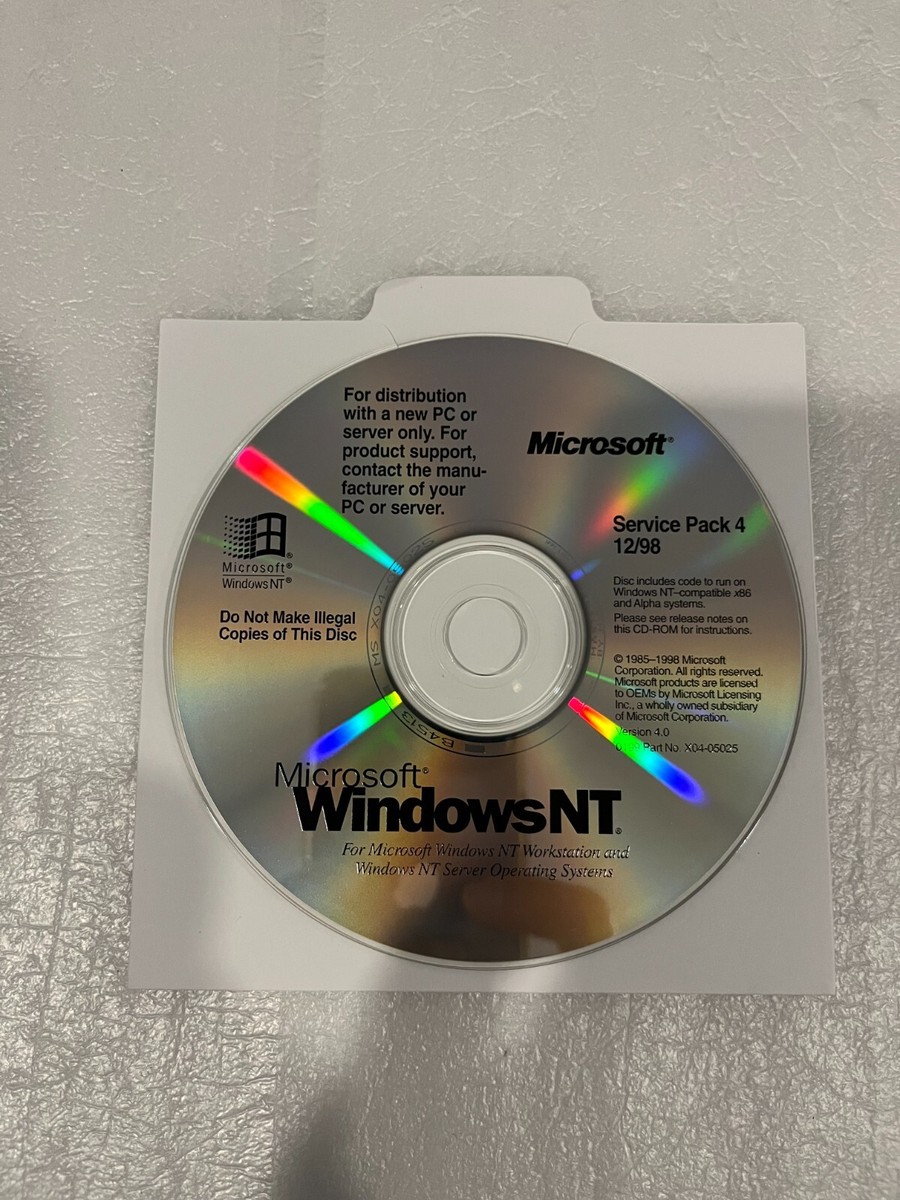 Microsoft Windows NT Service Pack 4 | eBay Microsoft Windows NT Service Pack 4 | eBay