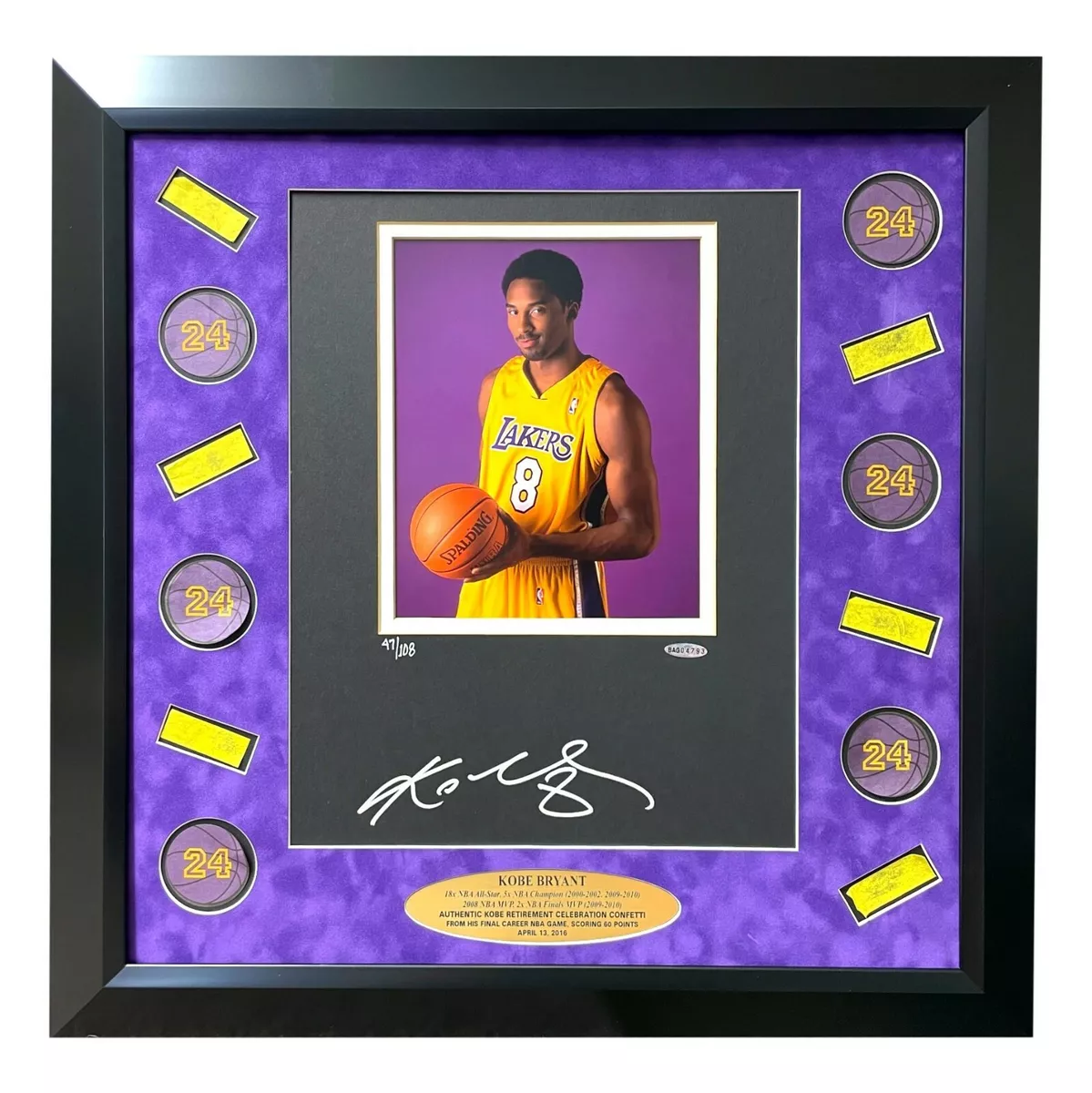 Kobe bryant autographed clearance basketball