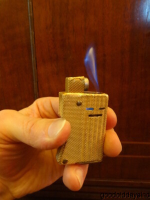 Vintage 1940s Golden COSMIC Cigarette Lighter Squeeze Action Works