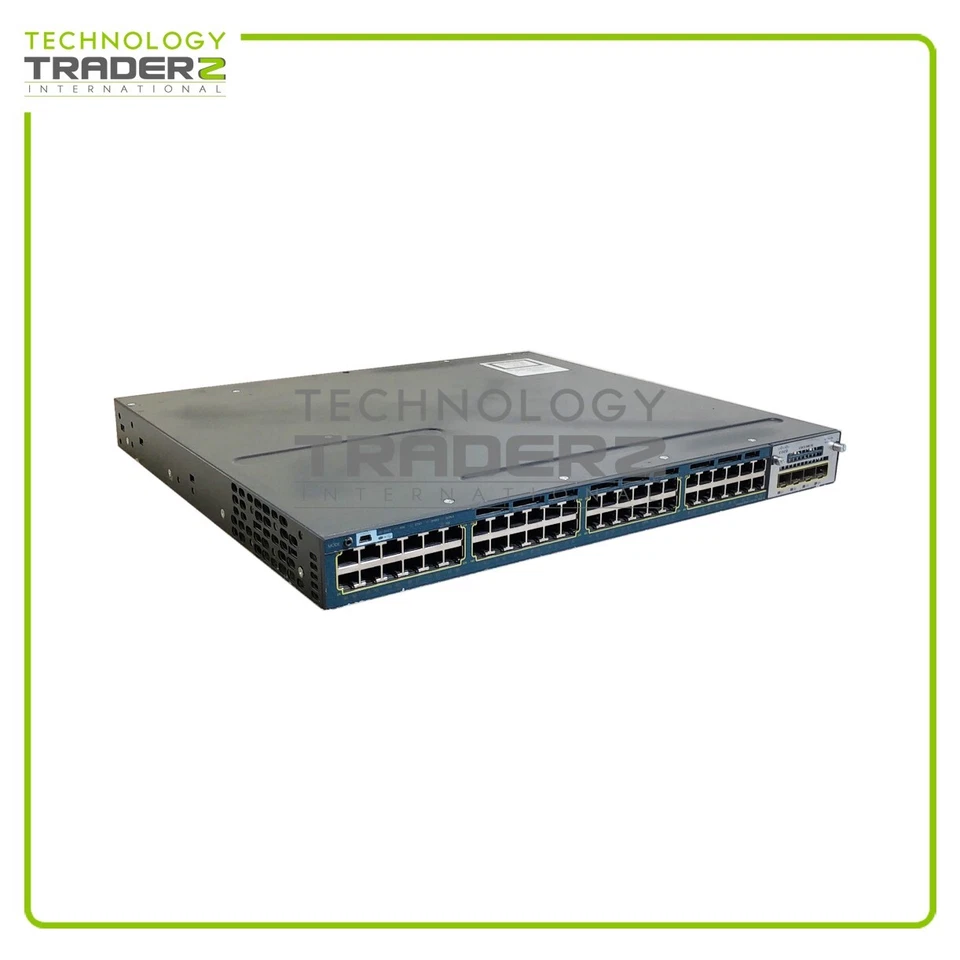 WS-C3560X-48P-L V04 Cisco 3560X 48-Port PoE Ethernet Switch W/ 1x C3KX-NM-1G - Image 2 of 3