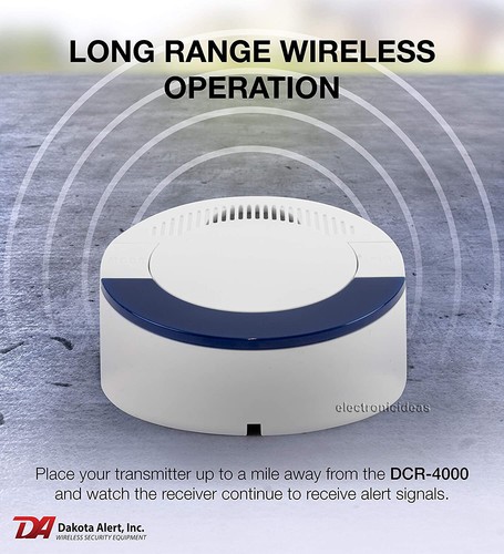 DAKOTA ALERT DUAL-4000 WIRELESS MAGNETIC DUAL PROBE ALERT DRIVEWAY ALARM KIT - Picture 2 of 5