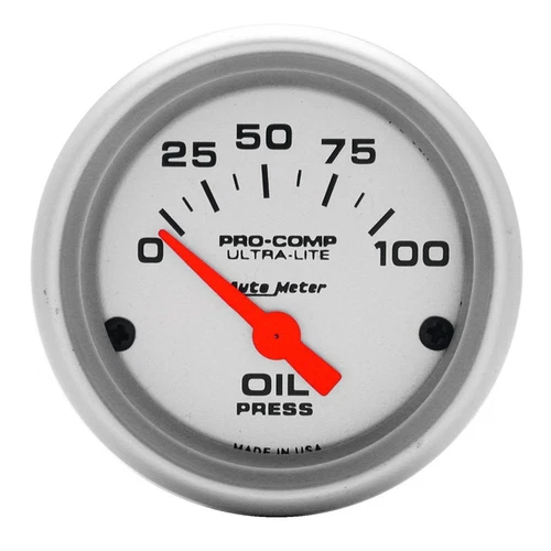 AutoMeter 2-1/16" Ultra-Lite Oil Pressure Analog Gauge 0-100 PSI * 4327 * - Picture 1 of 1