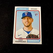 2023 Topps Heritage #320 Yerry Rodriguez Texas Rangers  RC Rookie