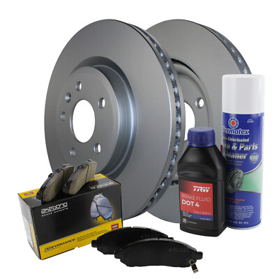 Front Std Brake Kit 325mm Rotors Akebono Ceramic Pad For Explorer Taurus MKT MKS