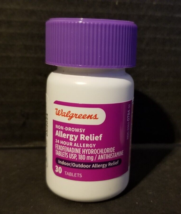 60 Walgreens (Allegra) 24 Hr Allergy Relief Tablets, Fexofenadine 180mg, Ex9/24 eBay