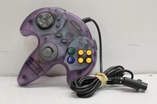 Nintendo N64 Controller "RETRO-BIT" Clear Purple Remote For Parts or Repair