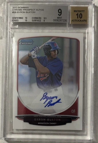2013 Bowman Chrome Byron Buxton Prospect Auto BGS 9 Twins