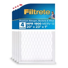 Filtrete 20x23x1 AC Furnace Air Filter, MERV 13, MPR 1900, 20x23x1, White 