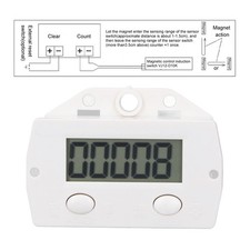 BERM Punch Electronic Counter 5 Digit Digital Display 099999 Plastic Sensor W UK