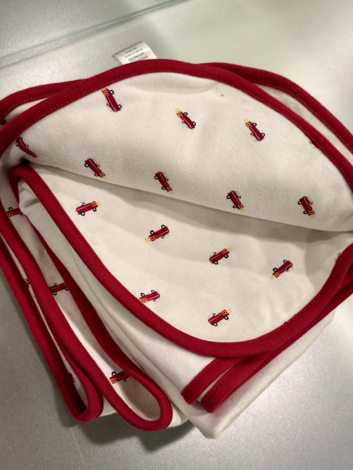 Gymboree 2007 Vintage baby BLANKET Boy FIRE ALARM Fire Truck Dalmatian Dog RARE - Image 3 of 4