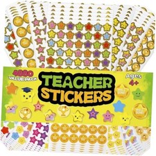 4880 Teacher Reward Stickers, Foil-Accented Paper Classroom Teacher Stickers
