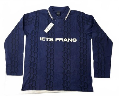 Iets Frans Navy Blue Long Sleeve Polo Shirt Mens XL NWT