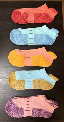 Unisex Multicolor Cushion Tab Low-Cut Socks - 5 Pair