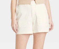 NEW Universal Thread Women's Mid-Rise Utility Trouser Shorts Size 12