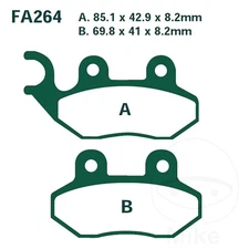 EBC Brake Pads SFAHH front SFA264HH 1 Set Fit PGO Libra 50 2009-2014