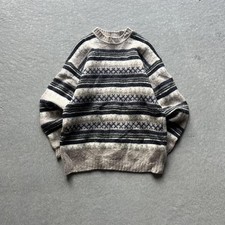 Vintage 80s Made In Italy Striped Wool Sweater