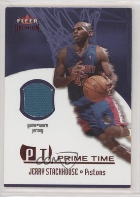 2002-03 Fleer Premium Prime Time Memorabilia Ruby /100 Jerry Stackhouse 2h4