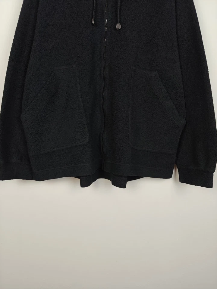 Armani джинсы винтажный флис толстовка с капюшоном черный размер XXL - Изображение 3 из 4