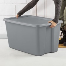 Extra Large Storage Bin,30Gallon Plastic Storage Container with Snap-On Lid