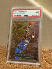 1996 Fleer Metal Kevin Garnett #224 Metallized Card PSA 9 NEW CLEAN CASE