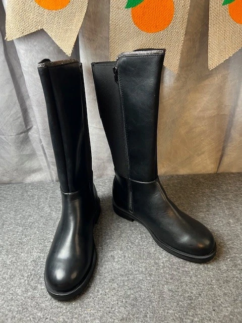 Steve Madden Jóvenes Niñas J-Alix Botas de Cuero Embellecidas, Negras Talla 3 Foto 4 de 4