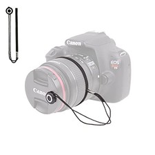 Lens Cap Leash with Elastic String, with Universal DSLR SLR Evil Mirrorless C...