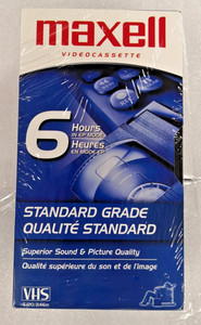 MAXELL T-120 VHS 3-PACK 6 HOUR Video Cassette Tapes Standard Grade High Quality