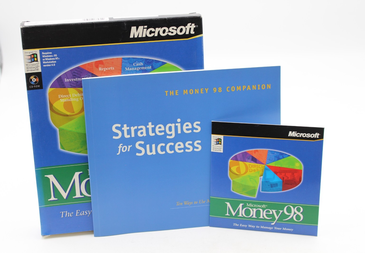 Microsoft Money 98 PC CD-ROM Finance Software Windows 95 NT RETAIL