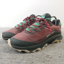 Merrell Moab Speed Womens Size 8 Hiking Shoes Lace Up Red Burgundy Low Top