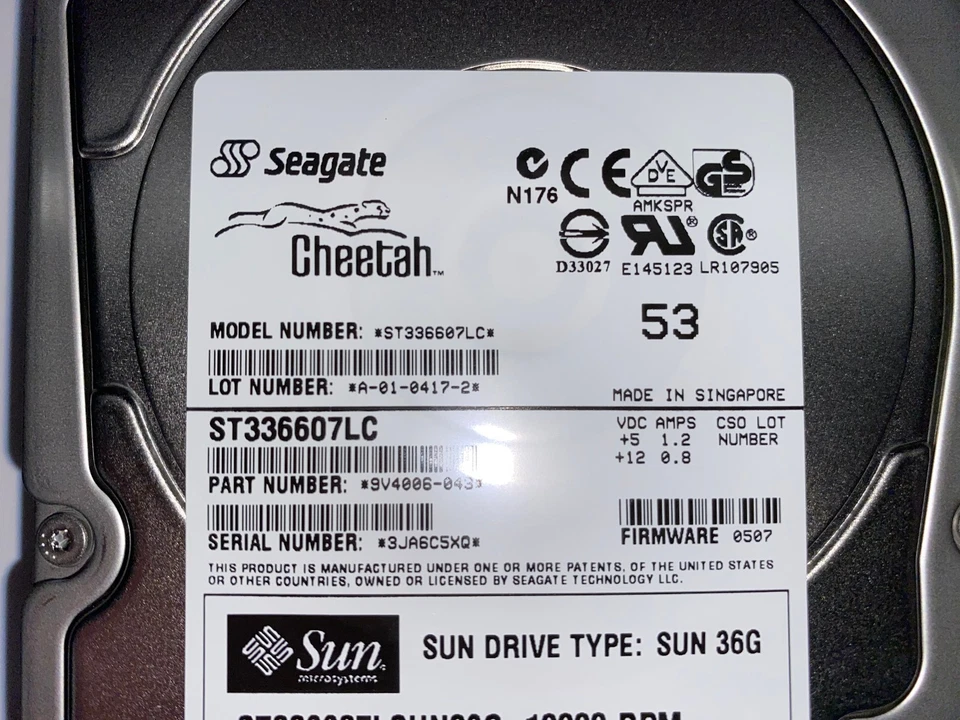 SUN 36GB 3.5" HDD ST336607LSUN36G SCSI U320 10000U/min - Neu - Bild 3 von 4