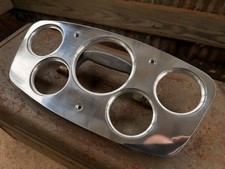1933 1934 Ford Polished Aluminum Smooth Dash Gauge Panel