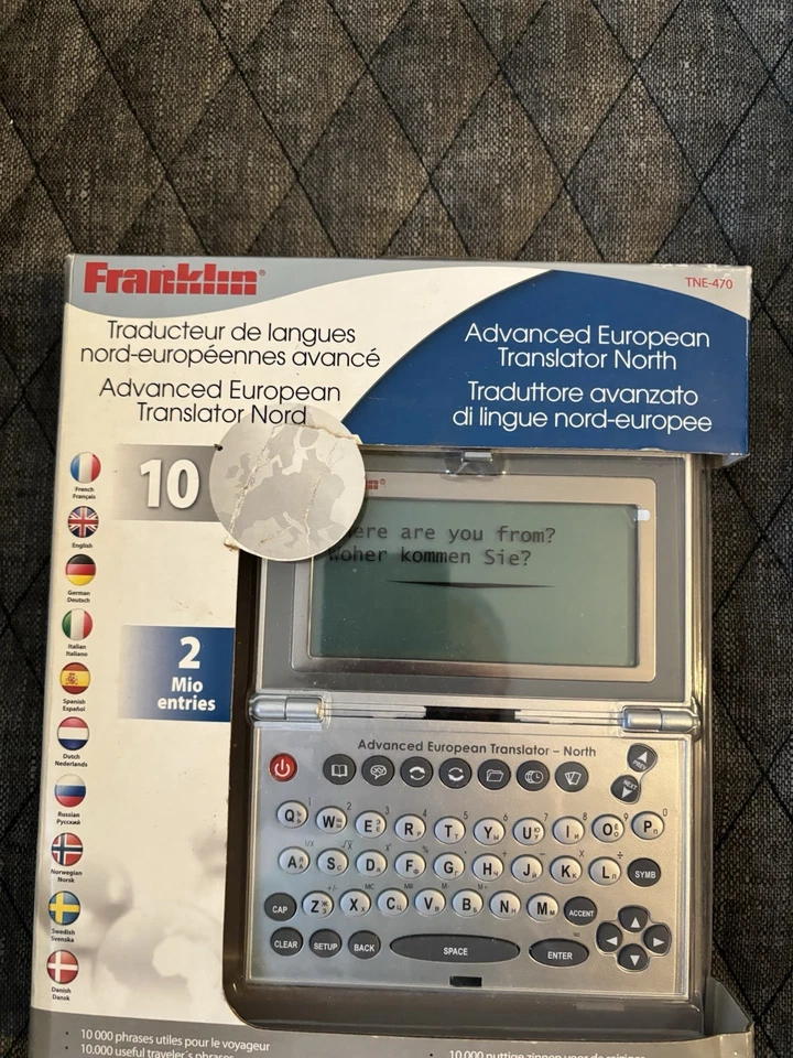 Franklin TNE-470 Advanced European Language Translator North 10 Languages - Image 4 of 4