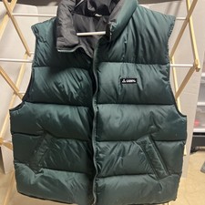 Vintage Gerry MEN L REVERSIBLE Puffer Vest Alpine Green Black GooseDown Insulate