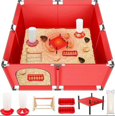 NEW Chicken Brooder Kit All-in-one  Heating Plate, Feeder & Waterer, Play Perch 