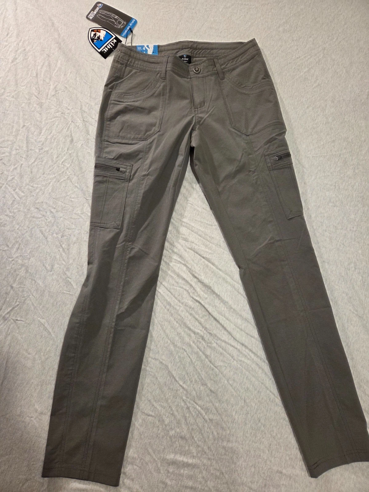 Kuhl Horizn Skinny Womens Size 4 Reg Slate Gray Softshell Pants 32" Inseam New