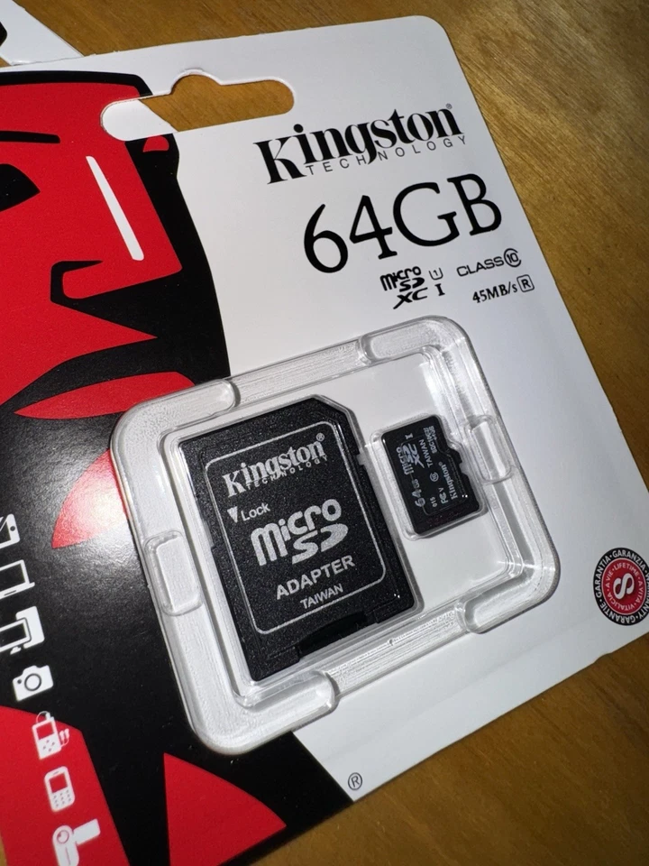 2 Kingston 64GB Micro SD Memory Card 64GB SDHC Class 10 UHS-I TF with SD Adapter - Image 3 of 4