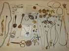 Mostly Vintage Costume Jewelry 60+ Lot With Gold Silver Plate Rings Amethyst