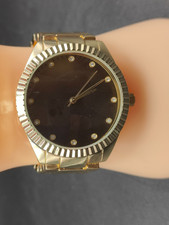 Rocawear Gold Tone Crystal Dial Fashion Unused Wrist Watch RL7286 Jay-Z Style