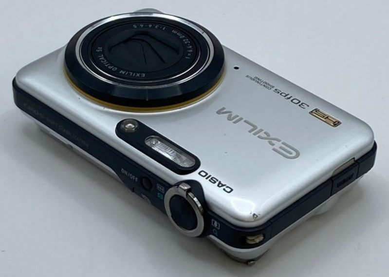 CASIO EXILIM EX-FC100 White Compact Camera Tested and Working
