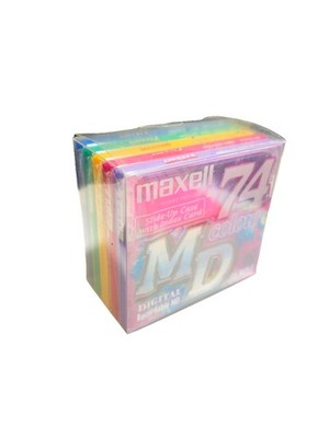 Maxell Mini Disc 5x 74 Min. MD 5PK COLOUR, 5-Pack, NEU in Folie, Disk,Index-Card