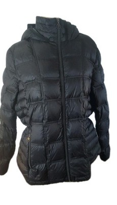 ZEROXPOSUR black quilted Hooded puffer jacket Woman's  XXL Zip Pockets Ski Snow 
