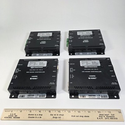 Lot of 4 Crestron DM-RMC-4K-100-C DigitalMedia 4K Room Controller HDBaseT HDMI