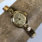 Vintage Timex Women Dress Oval Gold Expansion Quartz Analog 19mm Watch 6 1/4"