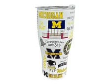 University Of Michigan Wolverines Stainless Steel Tumbler 30oz By Magnolia Lane