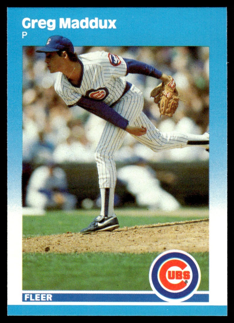1987 Fleer Update Greg Maddux Rookie Chicago Cubs #U-68