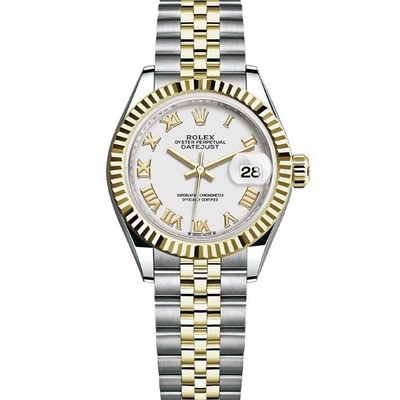 Rolex Lady-Datejust 28, 279173, Steel & Yellow Gold, White Roman Dial, Jubile...