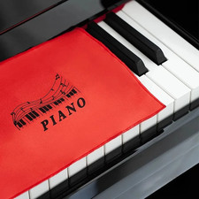 88-Key Piano Keyboard Dust Cover, Red/Grey Upright  Electric Piano Protector, U